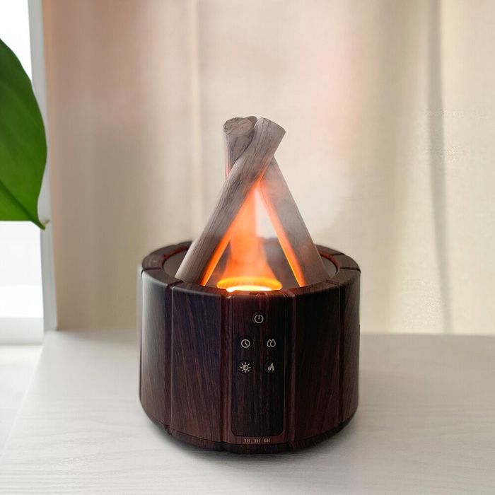 Bonfire Diffuser with campfire ambiance and aromatherapy benefits.